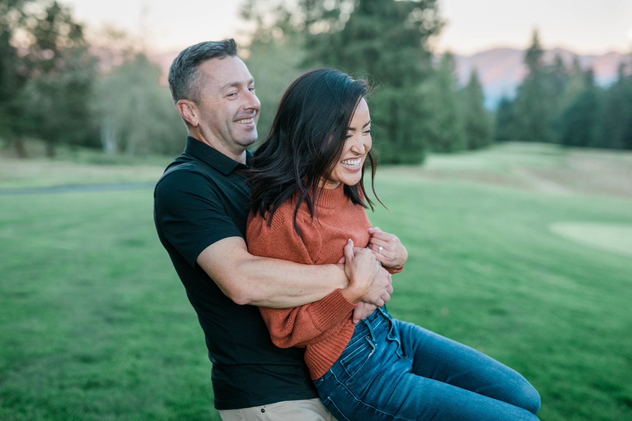 Sammamish Washington Golf Course Engagement Session