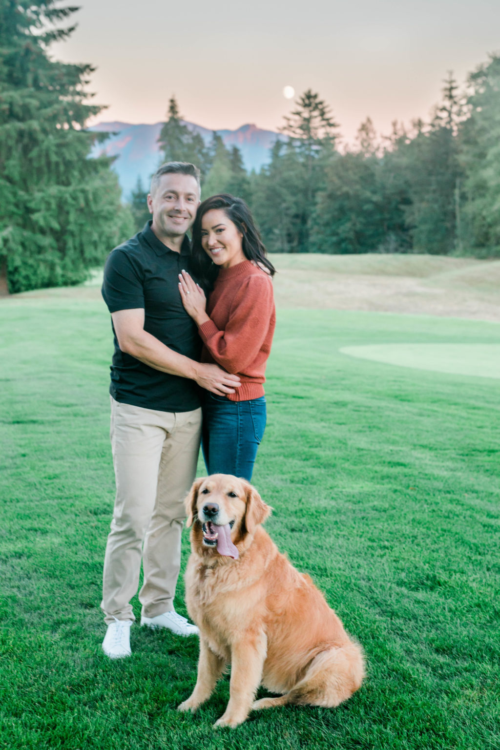 Sammamish Washington Golf Course Engagement Session Sammamish Washington Golf Course Engagement Session