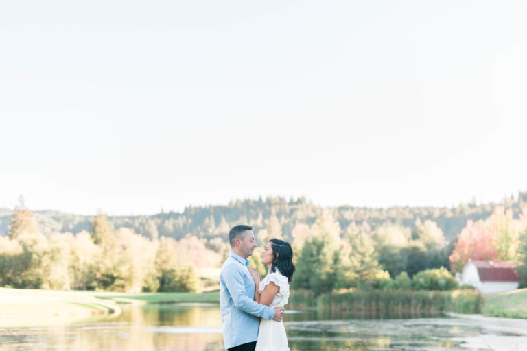Sammamish Washington Golf Course Engagement Session Sammamish Washington Golf Course Engagement Session