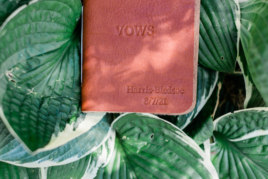 vow book for Boise wedding