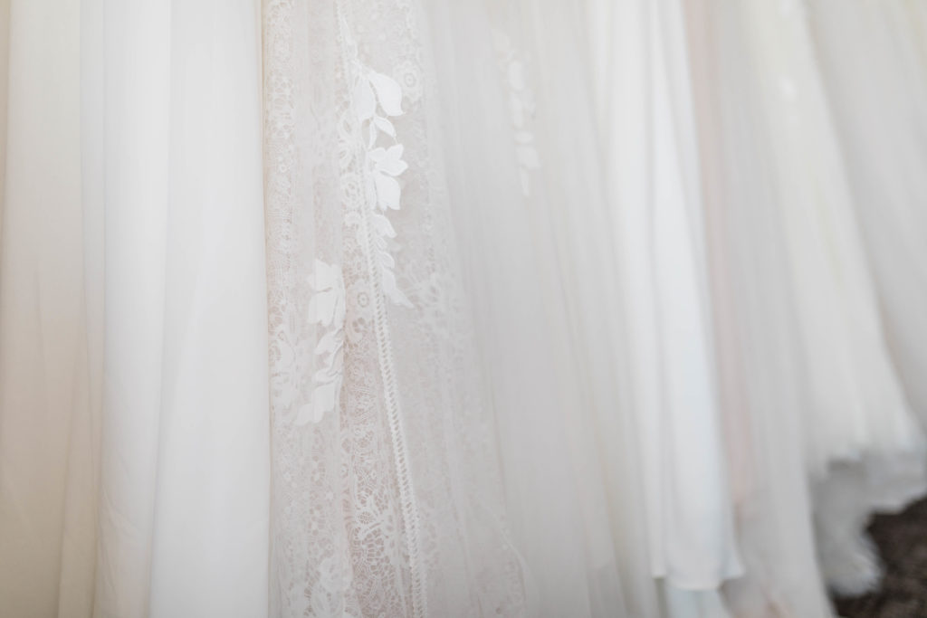 wedding dress skirts at bb bridal boise captured by Boise wedding photographer